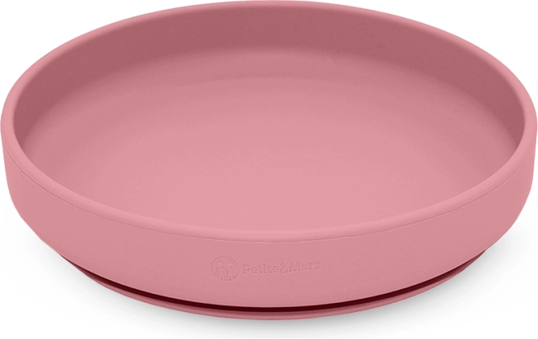 Piatto in silicone con ventosa Take&Match dusty rose – Petite&Mars