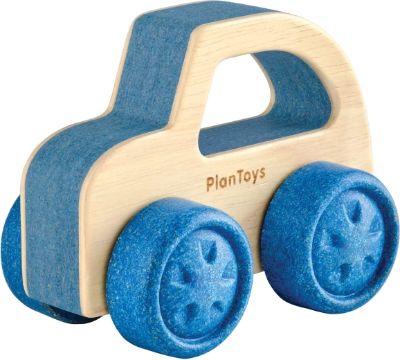 PlanToys automobilina in legno auto blu - 1 pezzo