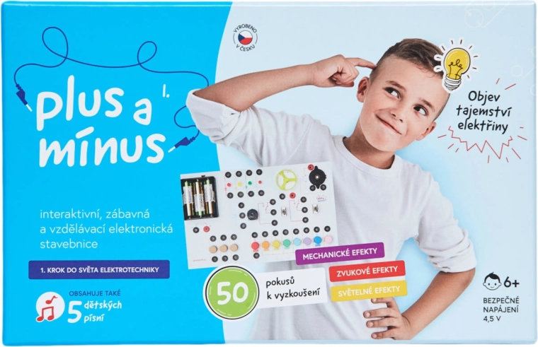 Plus e minus kit elettronico per bambini – 50 esperimenti (CZ)