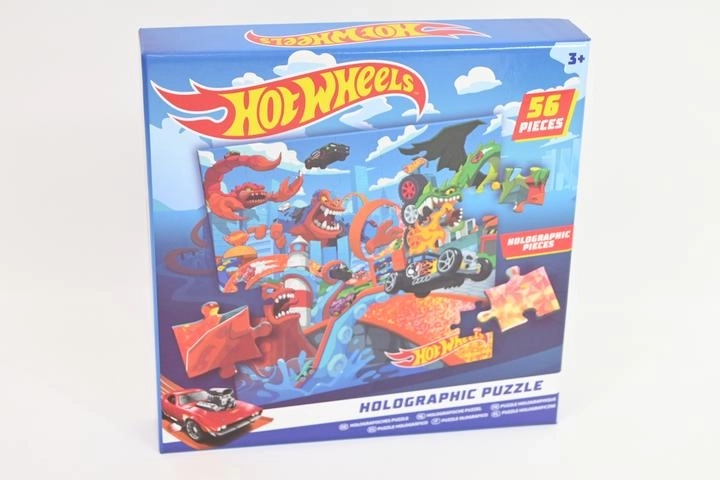 Puzzle olografico Hot Wheels da 56 pezzi