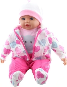 Bambola neonata bimba con elefantino, 50 cm
