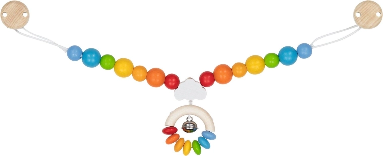 Catena per passeggino arcobaleno con clip - 1 pezzo