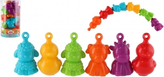 animaletti della fattoria collegabili a catena, 12 pz in barattolo (12m+)