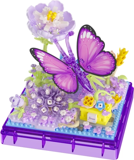 Modello decorativo di farfalla sui fiori