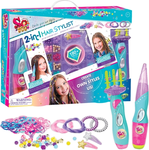 Set Tasia per intrecciare e decorare i capelli 2 in 1 (180 pezzi)