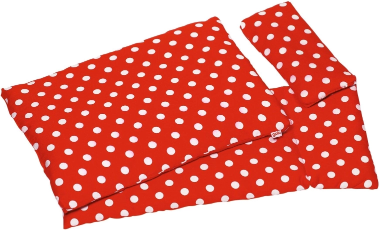 Biancheria da letto colorata per bambole a pois - 1 pezzo