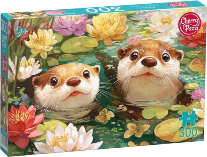 Puzzle CHERRY PAZZI Due lontre, 300 pezzi