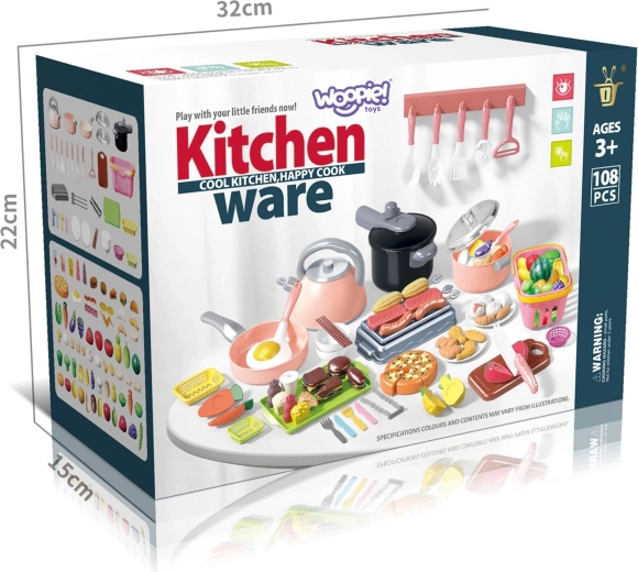 108 pezzi per un gioco di cucina davvero grande