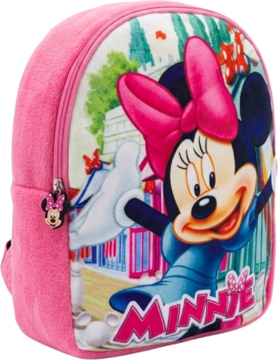 Zaino peluche per bambini Minnie Mouse rosa