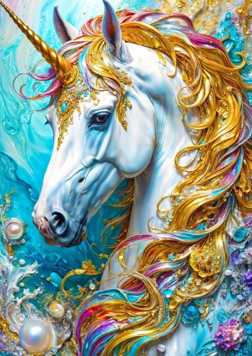 Puzzle Unicorno dorato 1000 pezzi