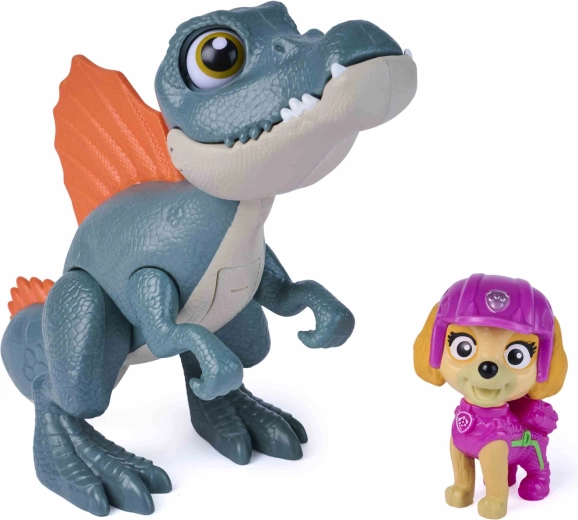 Paw Patrol Dino Movie Skye con spinosauro interattivo