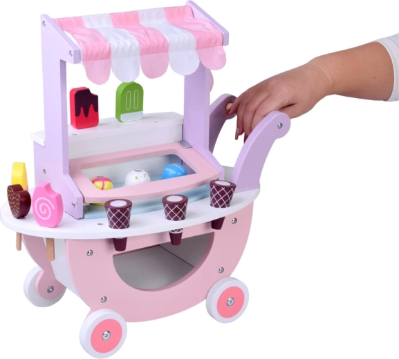 Chiosco mobile con tendina e spazio contenitore