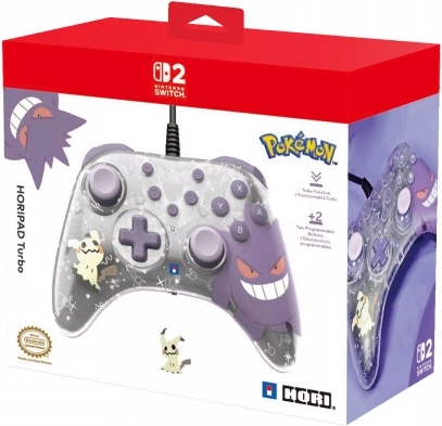 Controller cablato HORI Horipad Turbo Gengar e Mimikyu per Nintendo Switch