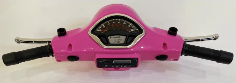Cavalcabile per bambini Vespa con manubrio rosa - 1 pezzo