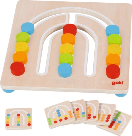 Tavola di smistamento colori in legno arcobaleno