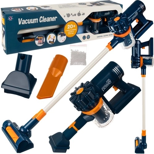 Aspirapolvere per bambini 2 in 1 con supporto – blu