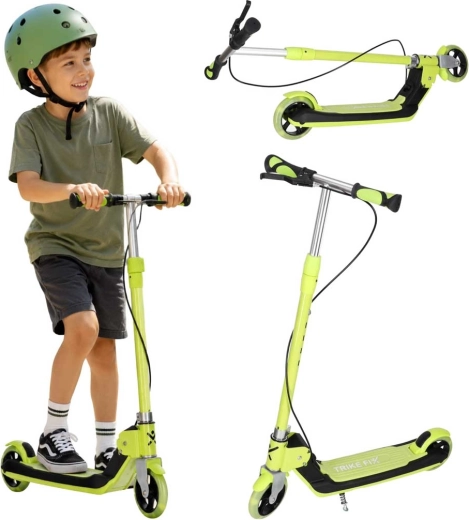 Monopattino pieghevole per bambini Trike Fix con ruote LED, verde neon