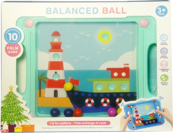 Gioco di abilità per bambini con palline colorate e immagini intercambiabili