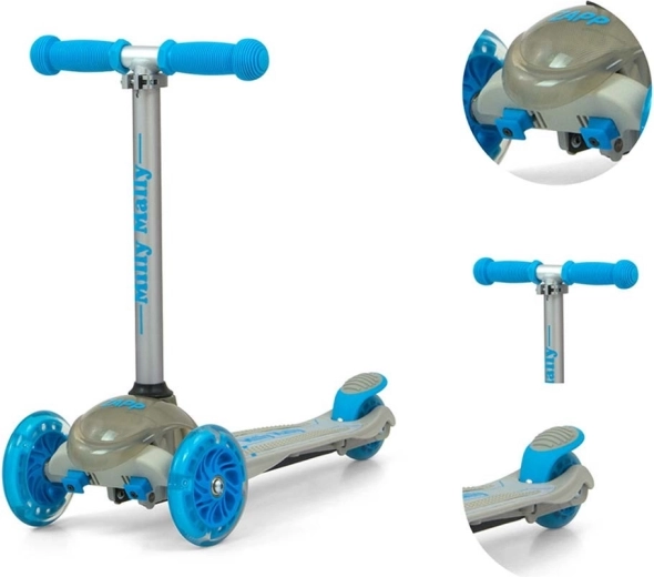 Stabilità a tre ruote e sterzo tramite inclinazione