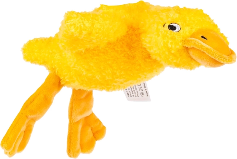 Oca di peluche sensoriale Balibazoo gialla 23 cm