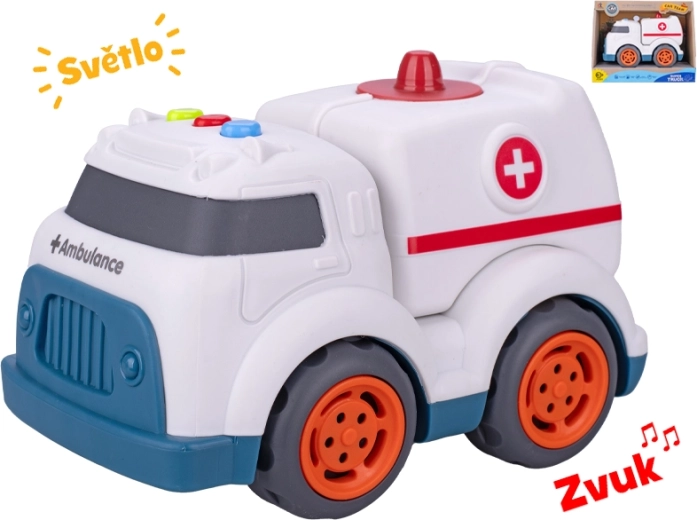 Auto ambulanza con luci e suoni 17 cm