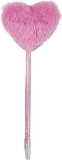 Penna a sfera con cuore di peluche 16 cm