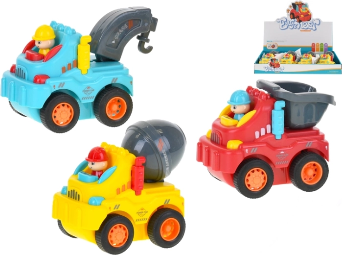 Allegra macchinina da costruzione a retrocarica 8 cm, 3 tipi