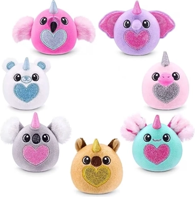 Morbidi peluche da collezione con cuoricino scintillante