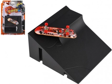 Skateboard da dito con rampa – fingerboard in plastica con parti avvitabili