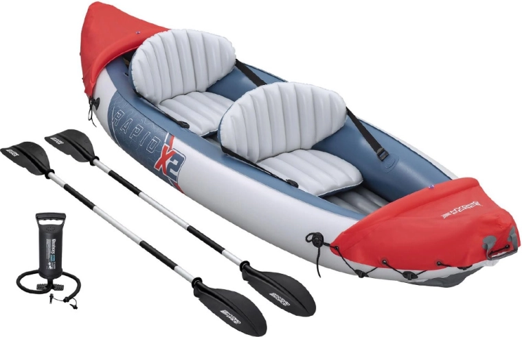 Tutto nella confezione: 2 pagaie e pompa manuale