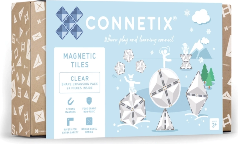 Set di espansione di forme magnetiche trasparenti, 24 pezzi