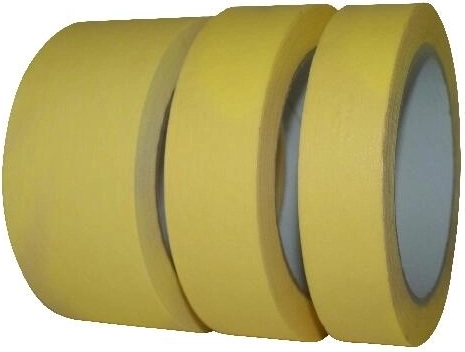 Nastro da pittore crespato 38 mm × 50 m giallo, resistenza al calore fino a 60 °C