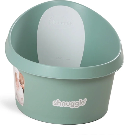 Vaschetta Shnuggle per bambini con supporto – Eucalyptus