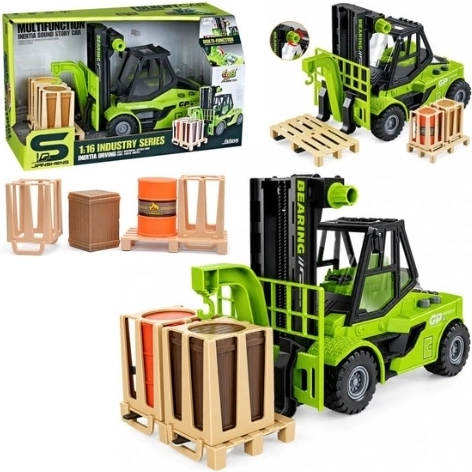 Carrello elevatore giocattolo per bambini con luci e suoni