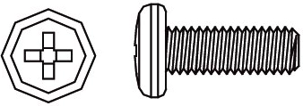 Jamara vite a croce con testa bombata M3 × 12 mm - 1 pezzo