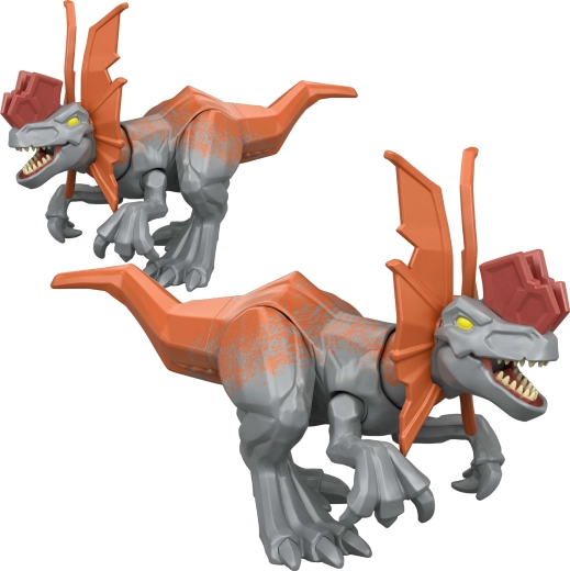 Mattel Jurassic World Mayhem Mix-Ups figura Dilofosauro 2 in 1