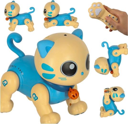 Gatto robotico interattivo telecomandato blu