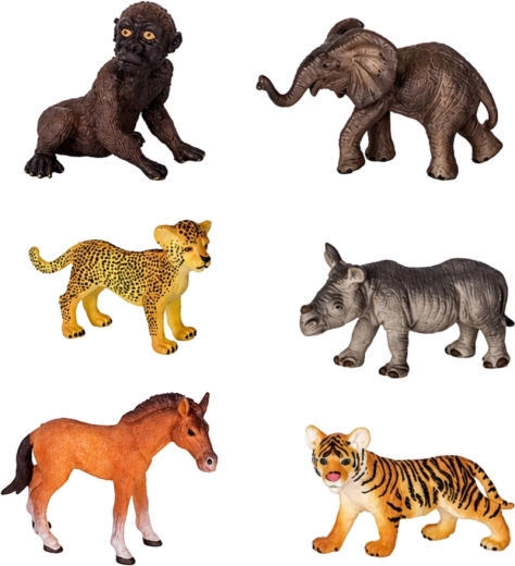 6 realistiche figurine di animali selvatici