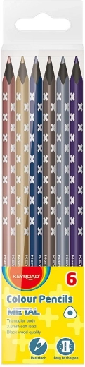 Pastelli Keyroad metallici triangolari 6 colori