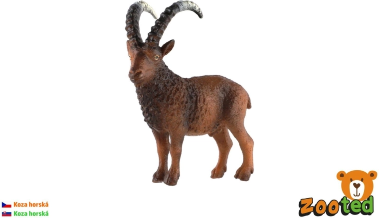 Capra di montagna zooted, figurina in plastica da 8 cm