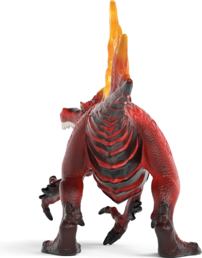Dinosauro di fuoco con spine incandescenti