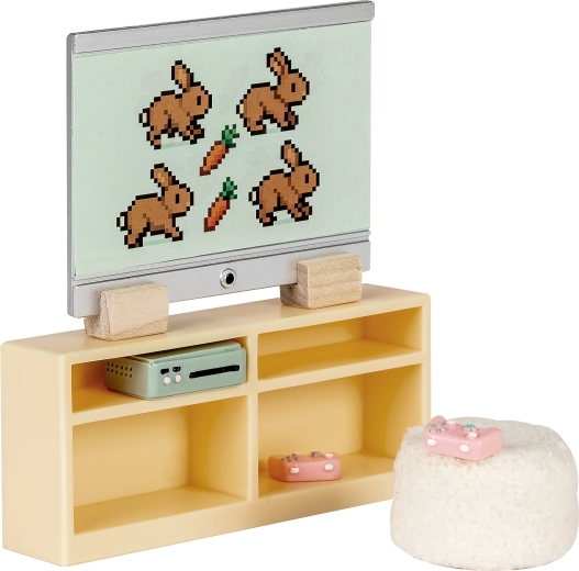 Set di mobili per angolo TV Lundby con televisore per casa delle bambole
