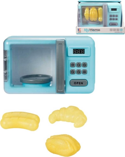 Forno a microonde giocattolo per bambini My Home con luce e suono + alimenti finti - 1 pezzo