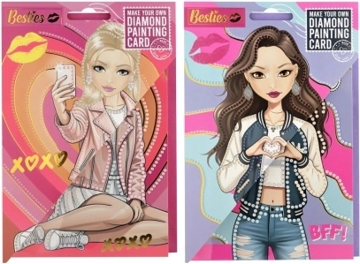 Pittura con diamanti – biglietti d’auguri Besties