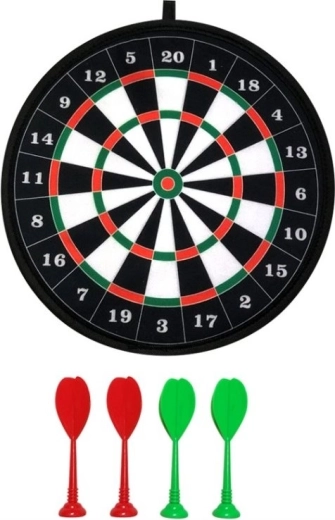 ALLTOYS bersaglio con velcro con 4 freccette, 36 cm