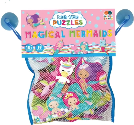 Puzzle da bagno per la vasca con sirene Buddy & Barney