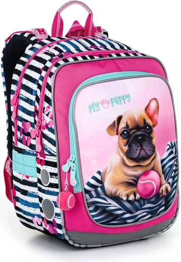 Zaino scolastico leggero Topgal con bulldog