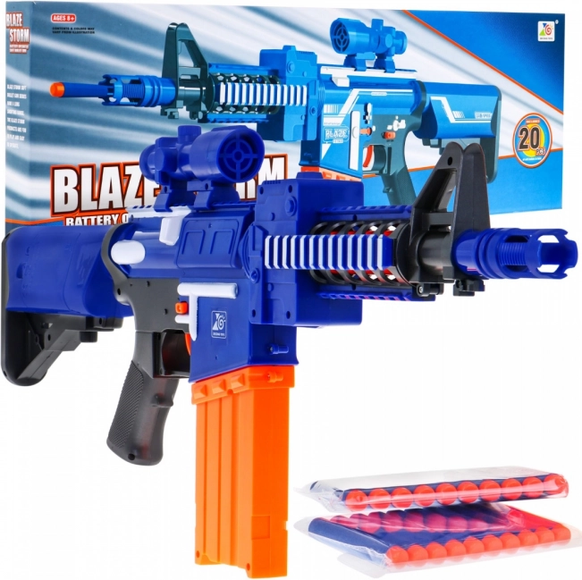 Fucile giocattolo automatico BLAZE STORM con 20 dardi in schiuma e mirino