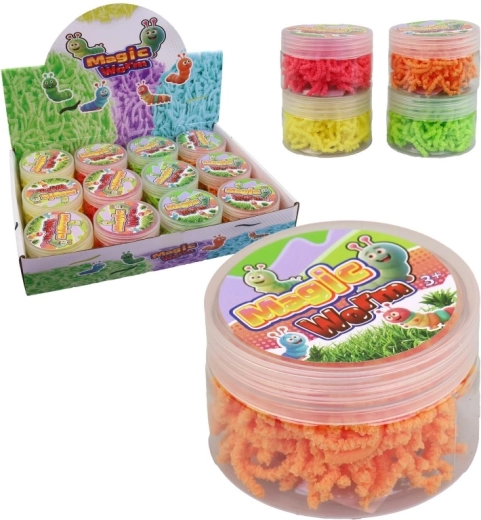 Vermi in barattolo – giocattolo in schiuma per bambini (12 pz)