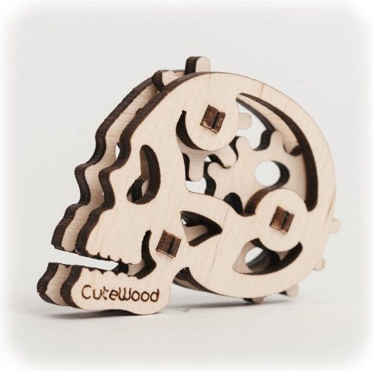 Puzzle 3D in legno Cutewood teschio